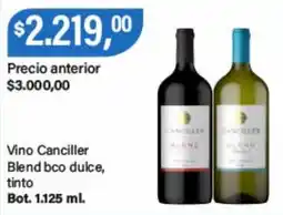 Supermercados Damesco Canciller vino blend bco dulce tinto oferta