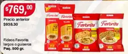 Supermercados Damesco Favorita fideos largos o guiseros oferta