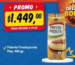 Supermercados Damesco Presto pronta polenta oferta