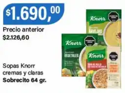 Supermercados Damesco Knorr sopas cremas y claras oferta