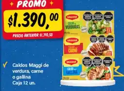 Supermercados Damesco Maggi caldos de verdura, carne o gallina oferta