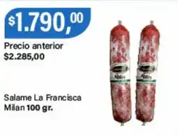 Supermercados Damesco Salame La Francisca Milan oferta