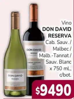 Beltrán Supermercados Don david vino reserva oferta