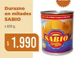Beltrán Supermercados Sabio durazno en mitades oferta