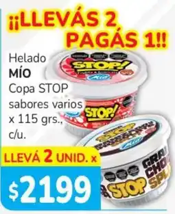 Beltrán Supermercados Helado Mío Copa STOP oferta