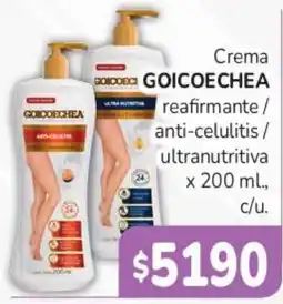 Beltrán Supermercados Goicoechea crema reafirmante / anti-celulitis / ultranutritiva oferta