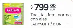 El Milagro Mayorista Ladysoft toallitas fem. normal con alas oferta