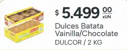 El Milagro Mayorista Dulcor dulces batata vainilla/chocolate oferta