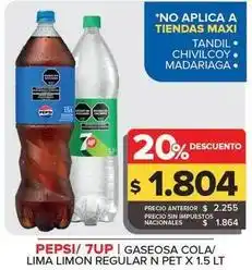Carrefour Maxi Gaseosa cola/lima limon regular oferta