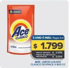 Ace - jabon liquido clasico doypack