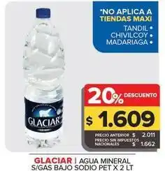Carrefour Maxi Glaciar - agua mineral s/gas oferta