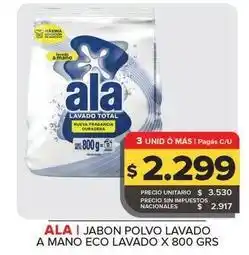 Carrefour Maxi Ala - jabon polvo lavado a mano eco lavado oferta