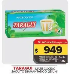 Carrefour Maxi Mate cocido saquito diamantado oferta