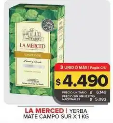 Carrefour Maxi La merced - yerba mate campo sur oferta
