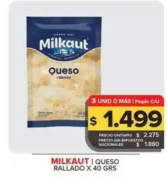 Carrefour Maxi Milkaut - queso rallado oferta