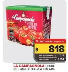 Carrefour Maxi La campagnola - pure de tomate tetra oferta