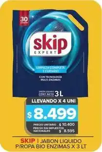 Carrefour Maxi Skip - jabon liquido p/ropa bio enzimas oferta