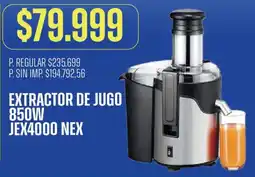 Supermercados Vea Jex4000 nex extractor de jugo oferta