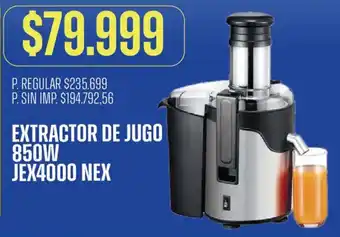 Jex4000 nex extractor de jugo