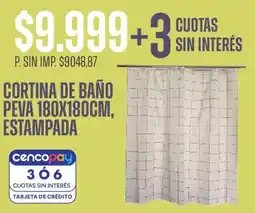 Supermercados Vea Peva cortina de baño estampada oferta