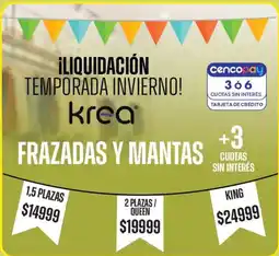 Supermercados Vea Krea frazadas y mantas oferta