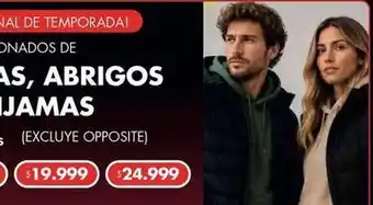 Cas, abrigos y pijamas