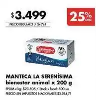 Disco La serenísima - manteca oferta