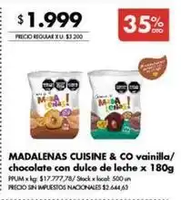 Disco Madalenas cuisine & co vainilla/chocolate con dulce de leche oferta
