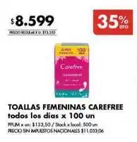 Disco Carefree - toallas femeninas oferta