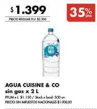 Disco Agua cuisine & co sin gas oferta