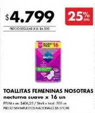 Disco Nosotras - toallitas femeninas oferta