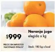 Disco Naranja jugo elegida oferta