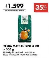 Disco Yerba mate cuisine & co oferta