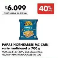 Disco Papas horneables corte tradicional oferta