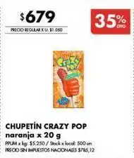 Disco Crazy pop - chupetin crazy pop oferta