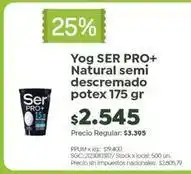 Jumbo Ser - yog ser pro+ natural semi descremado potex 175 gr oferta
