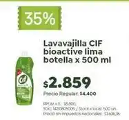 Jumbo Cif - lavavajilla bioactive lima botella oferta