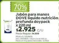 Jumbo Dove - jabón para manos líquido nutrición profunda doypack oferta