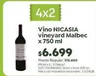 Jumbo Nicasia - vino vineyard malbec x 750 ml oferta