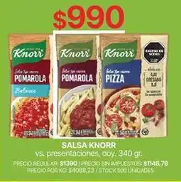 Supermercados Vea Knorr - salsa pomarola pizza oferta