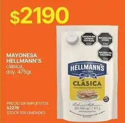 Supermercados Vea Hellmann's - mayonesa clásica oferta