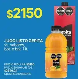 Supermercados Vea Cepita - jugo listo oferta