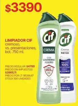 Supermercados Vea Cif - limpiador cremoso oferta