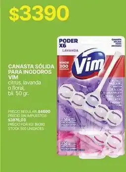 Supermercados Vea Vim - canasta sólida para inodoros oferta