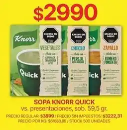 Supermercados Vea Knorr - sopa knorr quick oferta