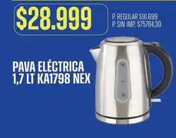 Supermercados Vea Nex - pava eléctrica 1,7 lt ka1798 oferta