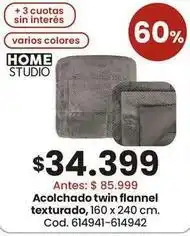 Coto Acolchado twin flannel texturado, 160 x 240 cm. cod. 614941-614942 oferta