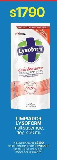 Supermercados Vea Lysoform - limpiador multisuperficie oferta