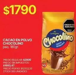 La virginia - cacao en polvo chocolino