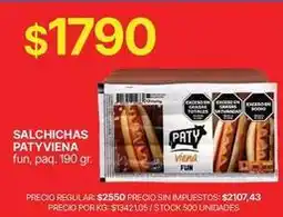 Supermercados Vea Paty - salchichas viena fun oferta
